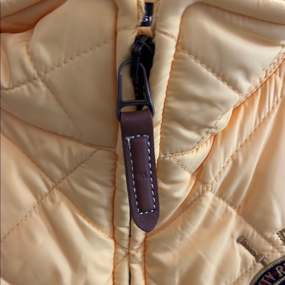 Ralph Lauren Sport Yellow Quilted Genuine Suede Vest with Crest Logo - Size M - Picture 13 of 16